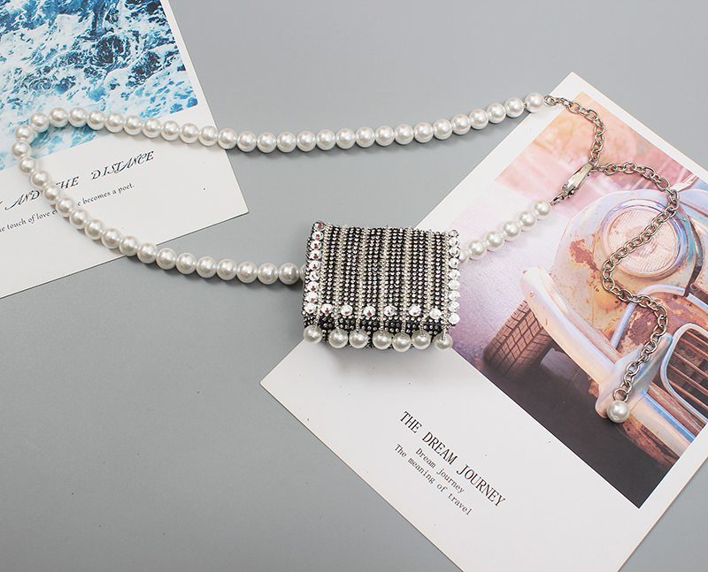 Silber Schwarz PVC Strass Taille Packungen Frauen Perle Kette Taille Gürtel Mit Münze Tasche Nette Mini Frauen Straße Perle Randbereich taille Tasche