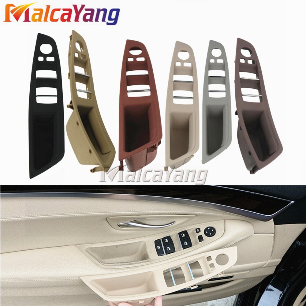 Auto Linksgestuurde Lhd Binnendeur Handvat Panel Cover Grijs Beige Zwart Rood-Wijn Oyster Mokka Voor bmw 5 Serie F10 F11