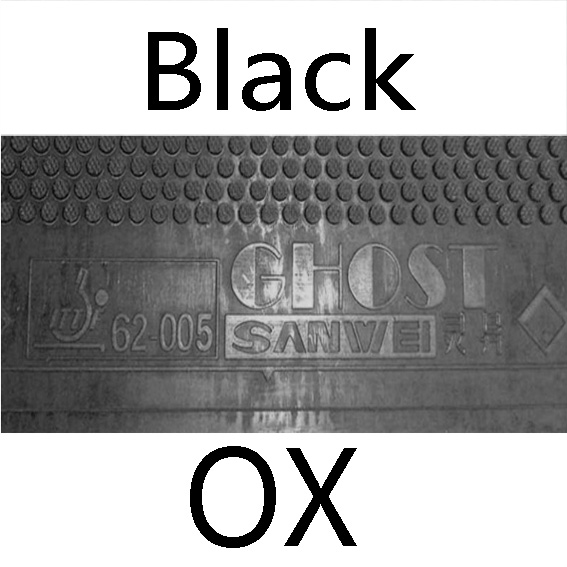 Sanwei Ghost – Tennis de Table en caoutchouc, sans éponge: Black OX