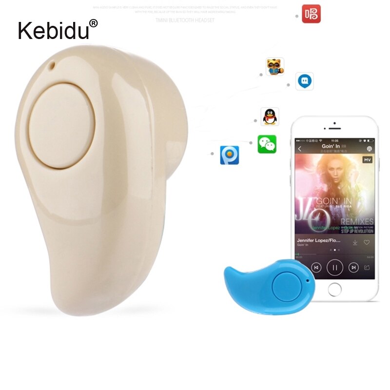 Kebidu  s530 trådløse bluetooth hovedtelefoner  v4.0 sport øretelefoner mini bluetooth headset med mikrofon håndfri til xiaomi iphone