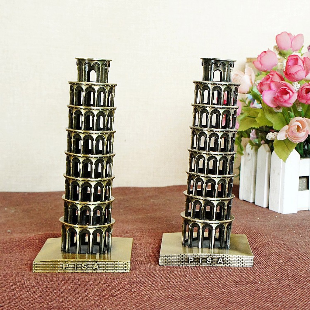 Tour Souvenir Italy The Leaning Tower of Pisa Souvenir Metal Model Bronze Colors