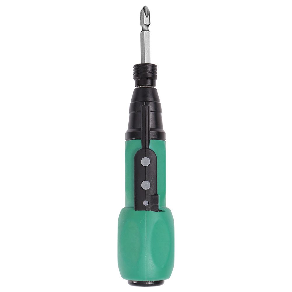 Electric Screwdriver LED Anti-Slip Rod Handle Electric Automatic Screwdriver Kit with Bit Torque USB Drill Electric Batch Tool: Green