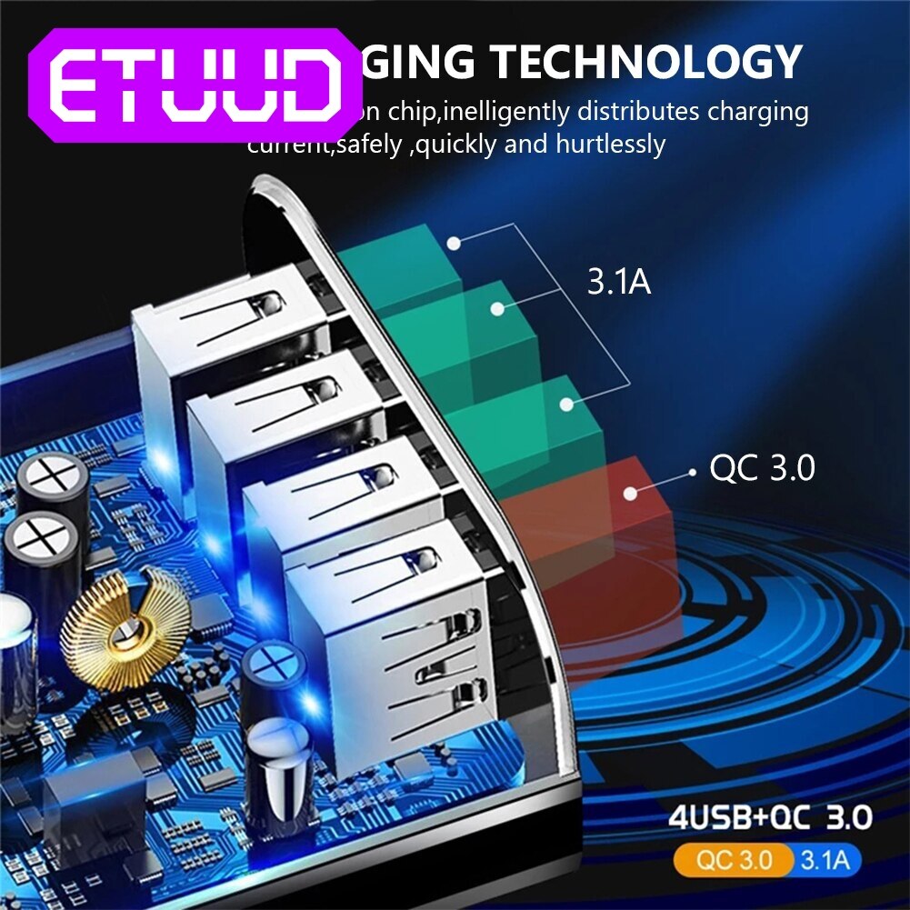 QC 3.0 USB Wall Chargerpower Fast Charging Charger Phone Adapter Portable Wall Mobile Phone Charger UK Plug For Tablet IPad