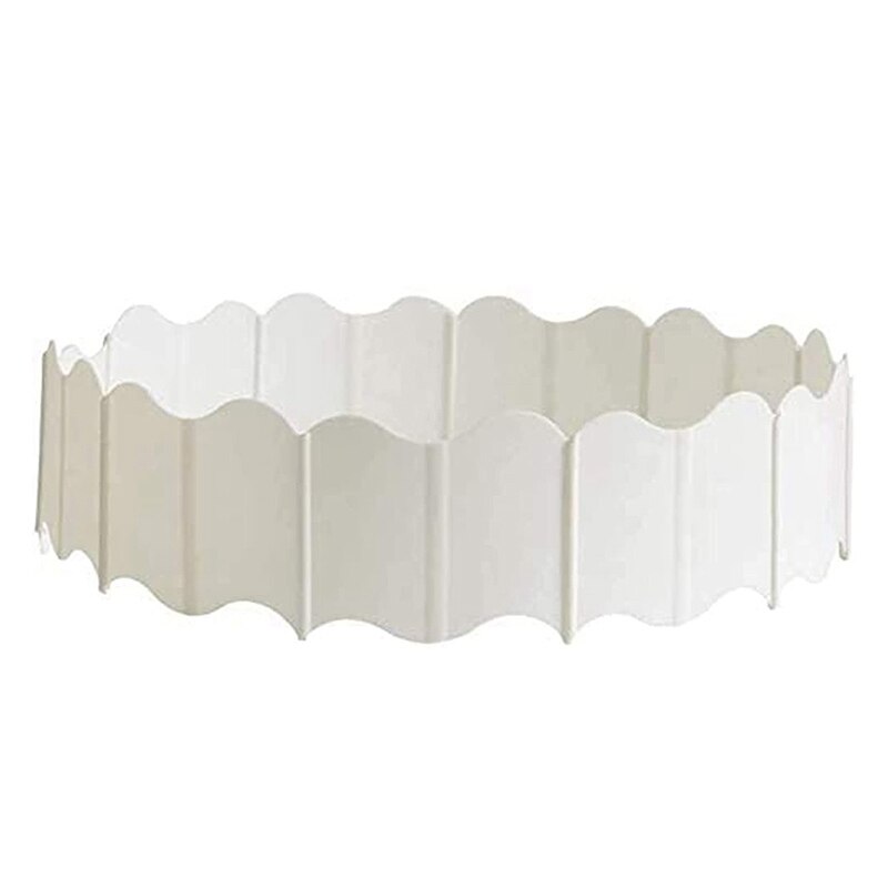 Cerca de borde para jardín de plástico 20 piezas, cama de flores decorativa artesanal y borde de jardín de césped, bordes, valla para plantas: Blanco
