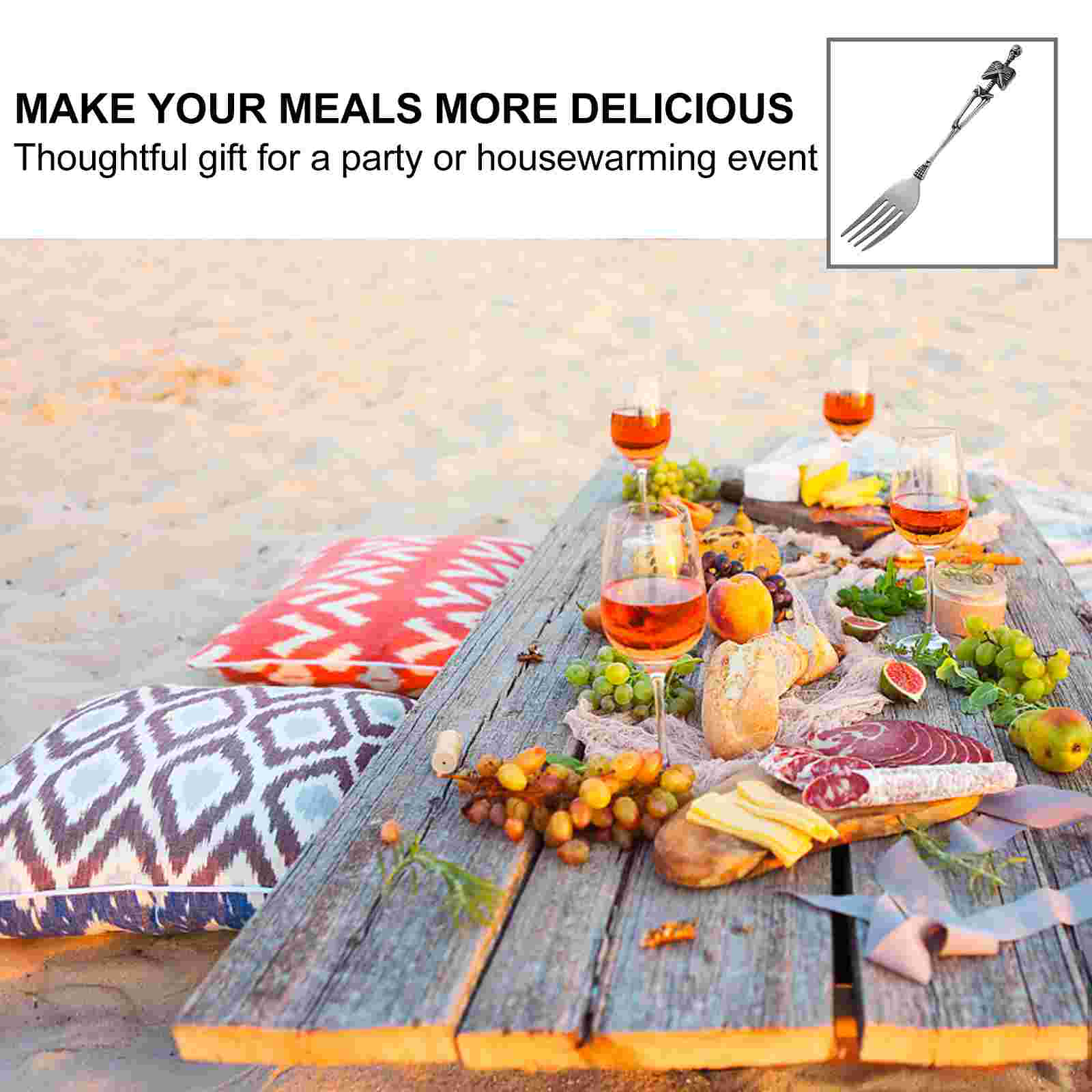 Skeleton Fork Flatware Tableware Modern Look Decoration