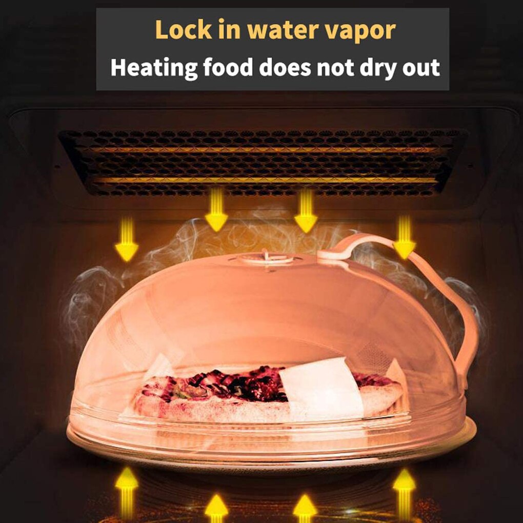 Food Splatter Cover Microwave Oven Anti Spluttering Lid with Steam Vent Kitchen Food Splatter Guard Upgrade 200 degrees