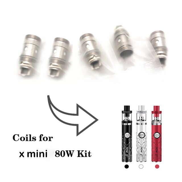 5 個交換コイル 50 ワット 60 ワット 80 ワット 100 ワット 150 ワットボックス mod 0.5/0.3ohm 抵抗電子タバココア吸うキット気化器: x mini 80W coil