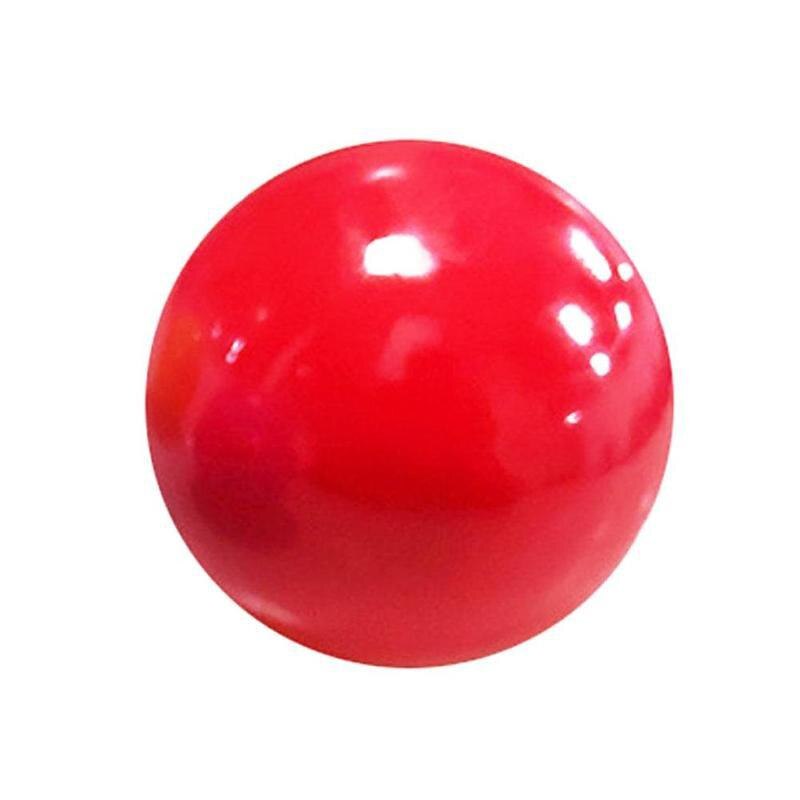 Bola de descompresión TPR para niños, pelota de Squash pegajosa, juguete de descompresión de succión, juguete de pared pegajoso, reflejos, juguetes de entrenamiento: Red