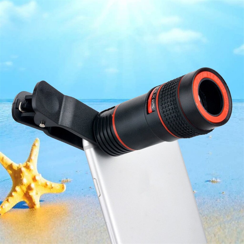 Phone Camera Lens 12X Zoom for Smartphone 2 in 1 HD Dual Focus Monocular