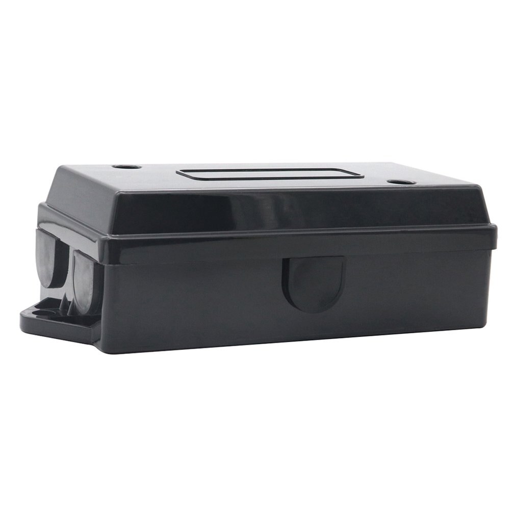 Black 7-Way Trailer Wire Junction Box Camper Truck Weather Proof Light Cord Plug Port Trailer Junction Box