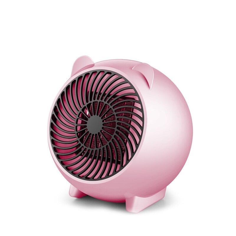 250W Elektrische Keramische Kachel Draagbare Snelle Verwarming Ventilator Voor Office Home Eu Plug: Pink