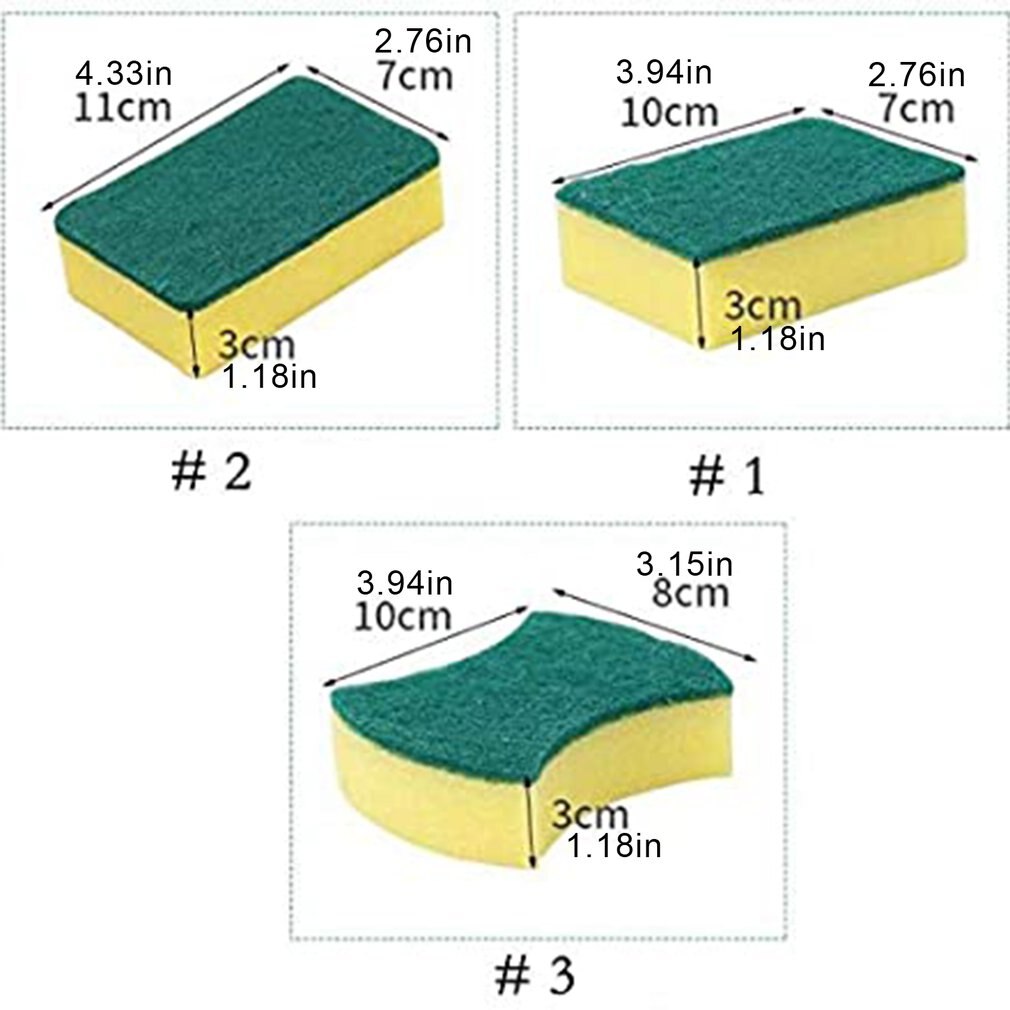 10 stuks reinigingsdoekjes, spons met hoge dichtheid, afwasmiddel en schoonmaakmiddel voor thuis, sterke waterabsorptie, dubbele werking