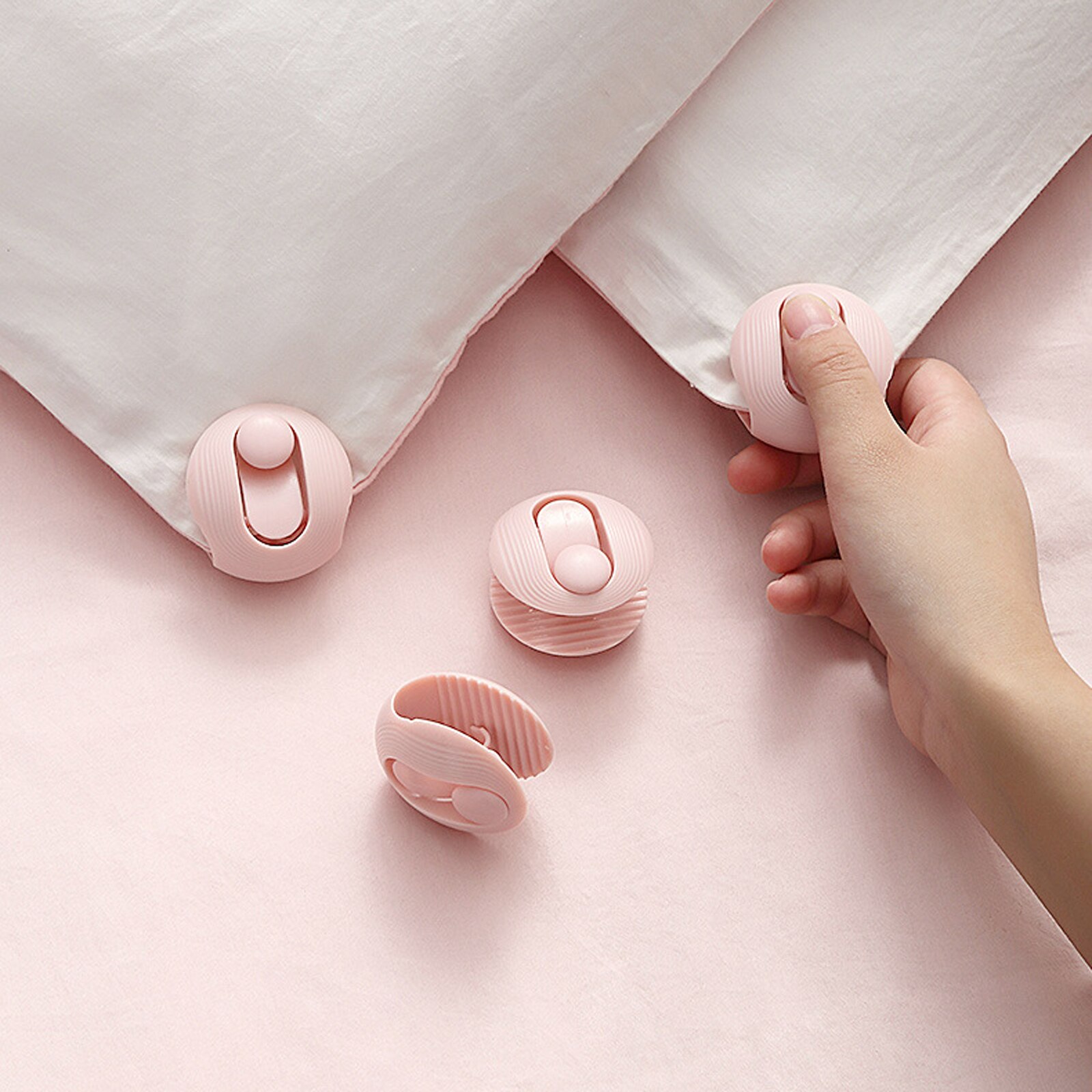 Quilt Bevestigingsclip Mini Anti-Slip Huishoudelijke Bed Sheet Fasteners Plastic Fixator Voor Quilt Dusty Roze/Mint Green/Wit