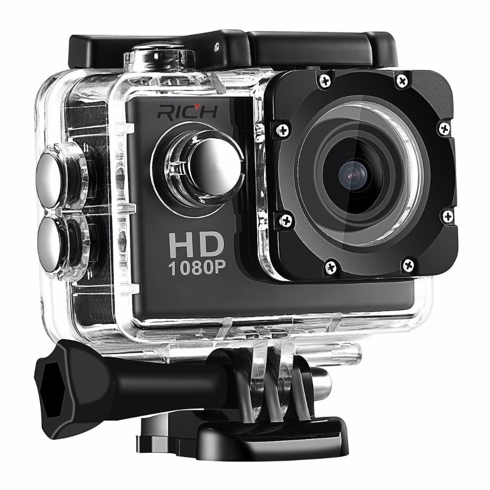 Actie Camera Fiets Motorfiets Helm Camera Onderwater Duiken Waterdichte Hd Hoofd Bike Cam 1080P Mini Camera Recorder