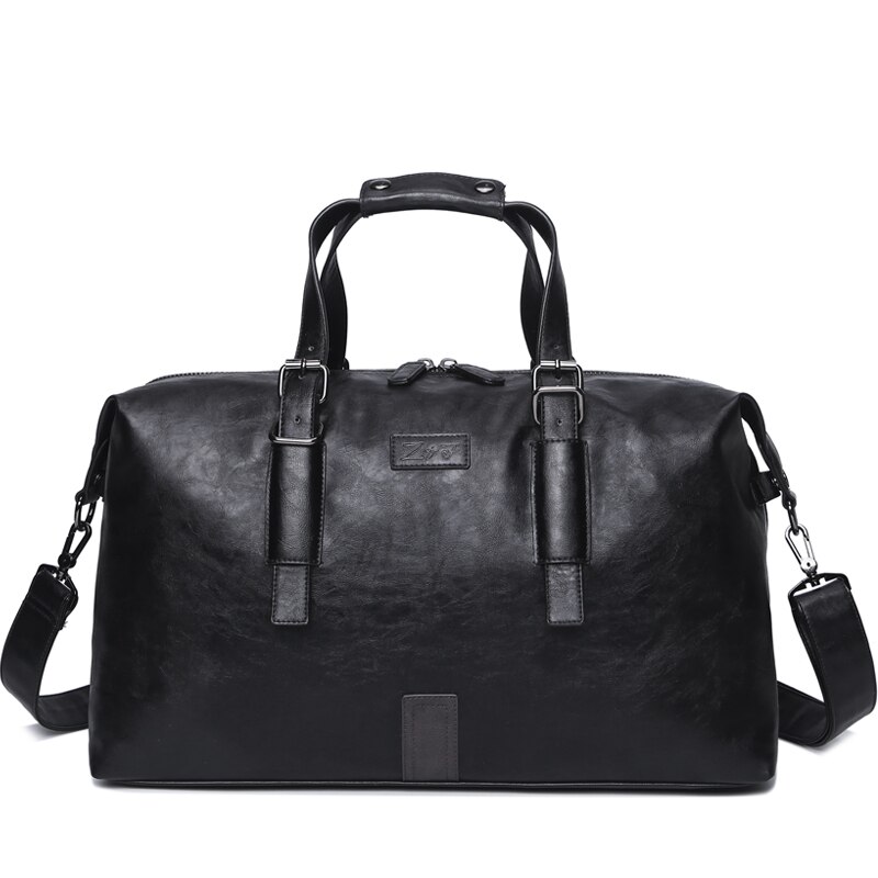 Populaire man bag PU Lederen Weekend Plunjezak Draagbare Delijke heren Leisure Reistas Zwarte Handtas: Default Title
