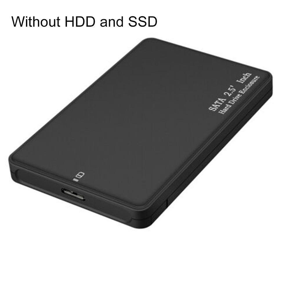 2,5 pulgadas USB 3,0 caja de disco duro Sata Hdd externo Carcasa de disco duro carcasa herramienta negra para SSD duro libre soporte Uasp Gbps 5 2T U1U8: Default Title