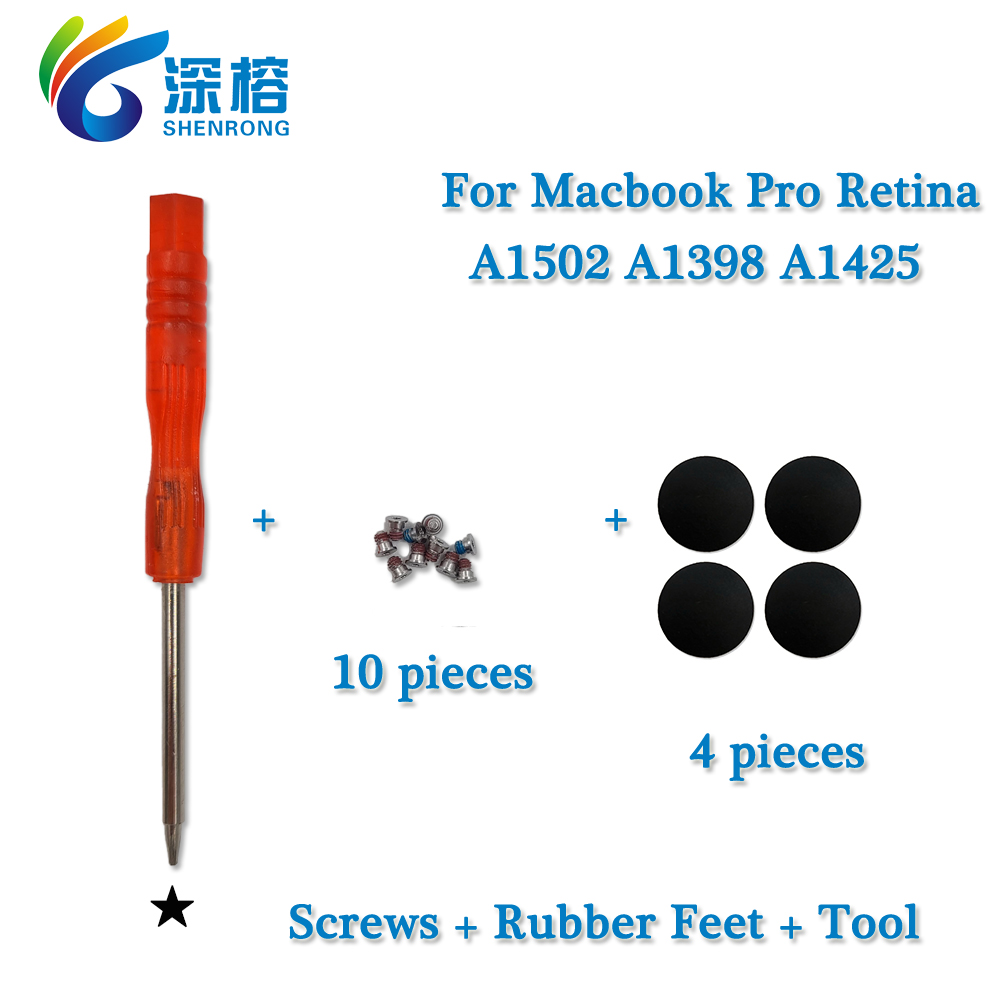 A1502 A1398 A1425 Bottom Case Rubber Feet Pad + Screws + Screwdiver For Macbook Pro Retina 13"15" Bottom Cover Screw