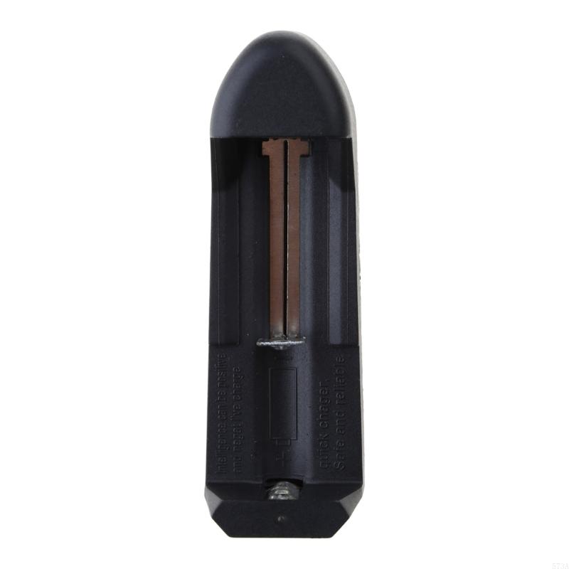 573A 3.7V Rechargeable 18650 Battery Charger 1 Bay Li-ion Home 2-round Pins Plug Adapter for Lithium Batteries 14500 16340