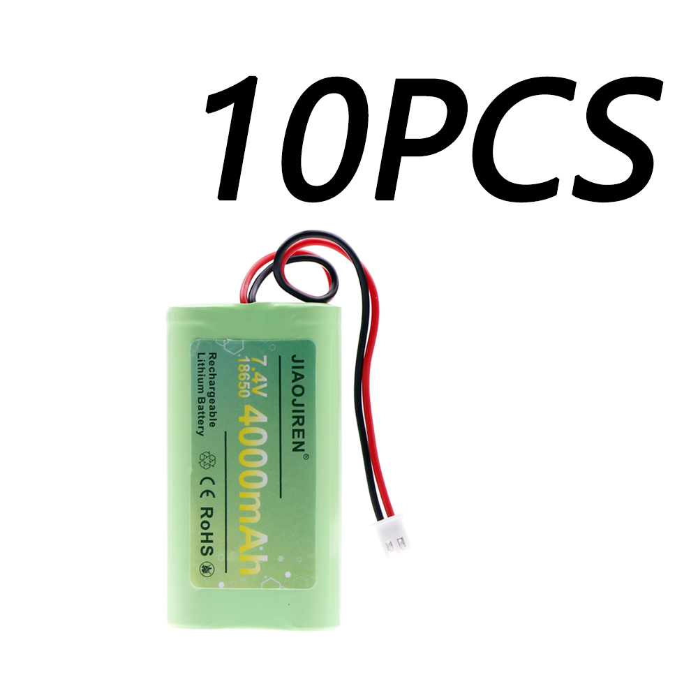 18650 7.4V lithium battery 4000mAh rechargeable 18650 battery pack for megaphone speaker with protection board 7.4V XH2.54 PLUG: Yellow