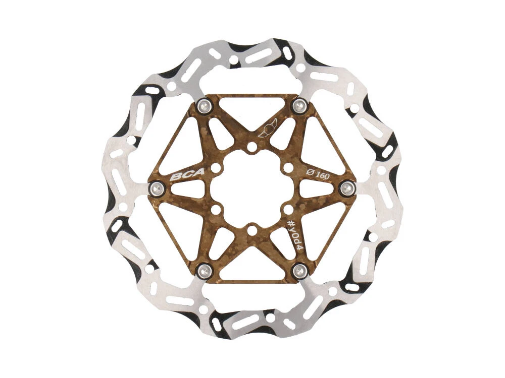 Fahrradbremsscheibe YOD4 6-See Center sperren 160 mm 180 mm 203 mm / 1,95 mm Fahrradbremsscheiben Rennrad MTB Scheibenbremsen