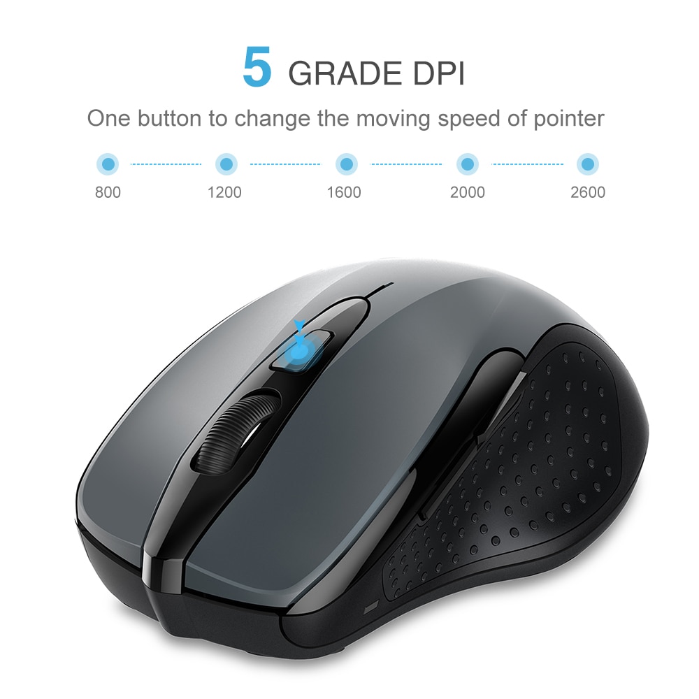 Tecknet Draadloze Muis Computer Bluetooth Muis Pc Mause Ergonomische Muis 2.4Ghz Usb Optische Muizen Voor Laptop Pc