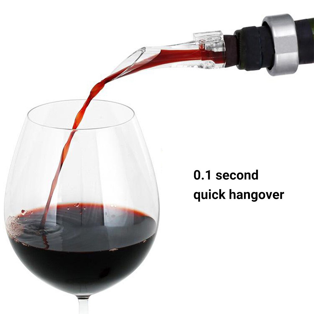 Aireador portátil de acrílico para vino, vertedor y decantador, accesorios para vino