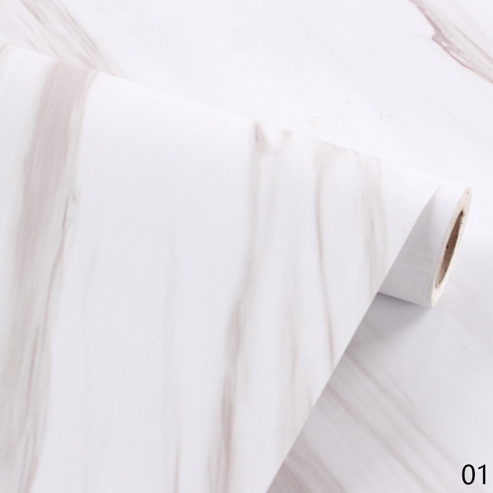 60*100cm PVC Marble Waterproof Contact Paper Self Adhesive Wallpaper Decor Film Kitchen Cabinet Countertop Furniture Sticker