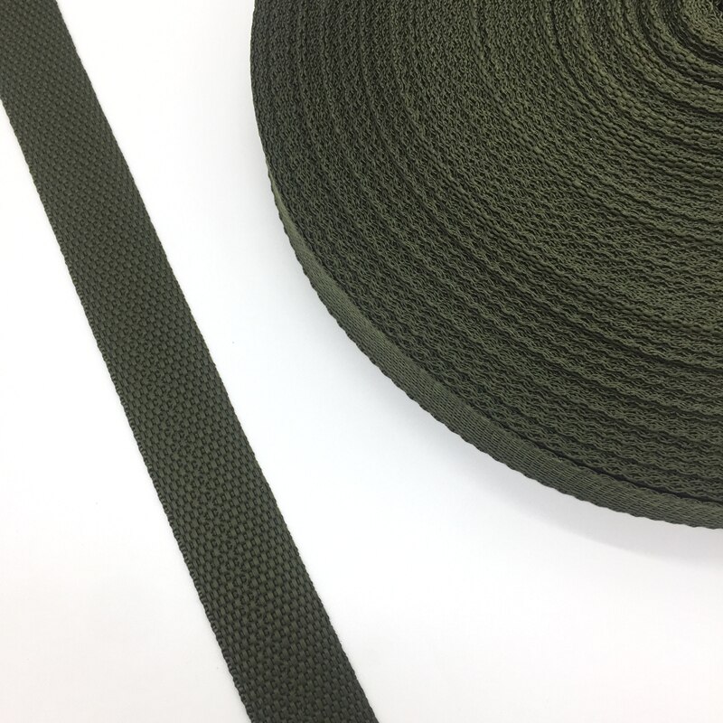 Sangle en Nylon pour sac à dos, 5 Yards, 1 pouce (25mm), accessoires de couture, ceinture: Army Green
