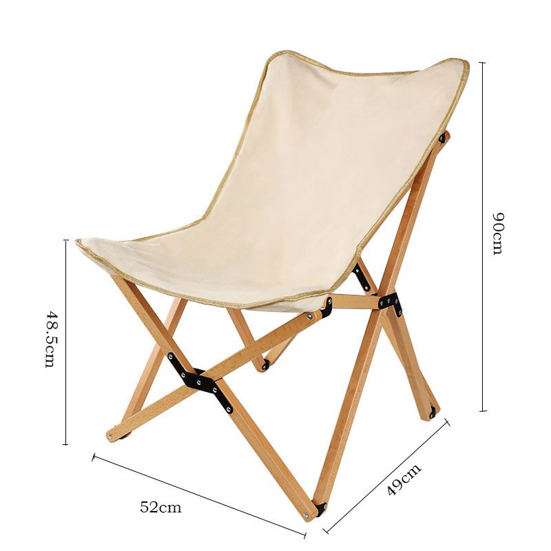 Sommerfugl grillstol fold bænk chaise lærred skammel fritid træ ins stol camping stol udendørs strand stol