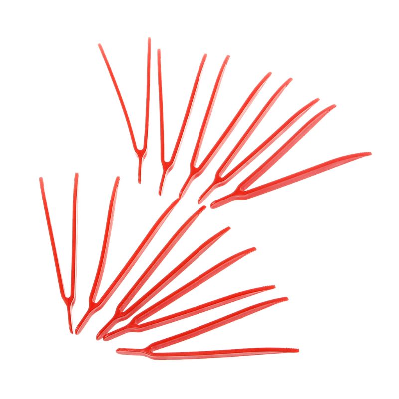 10pcs Plastic Anti-static Tweezer Tweezers Heat Resistant Maintenance Repair Tool Q84D