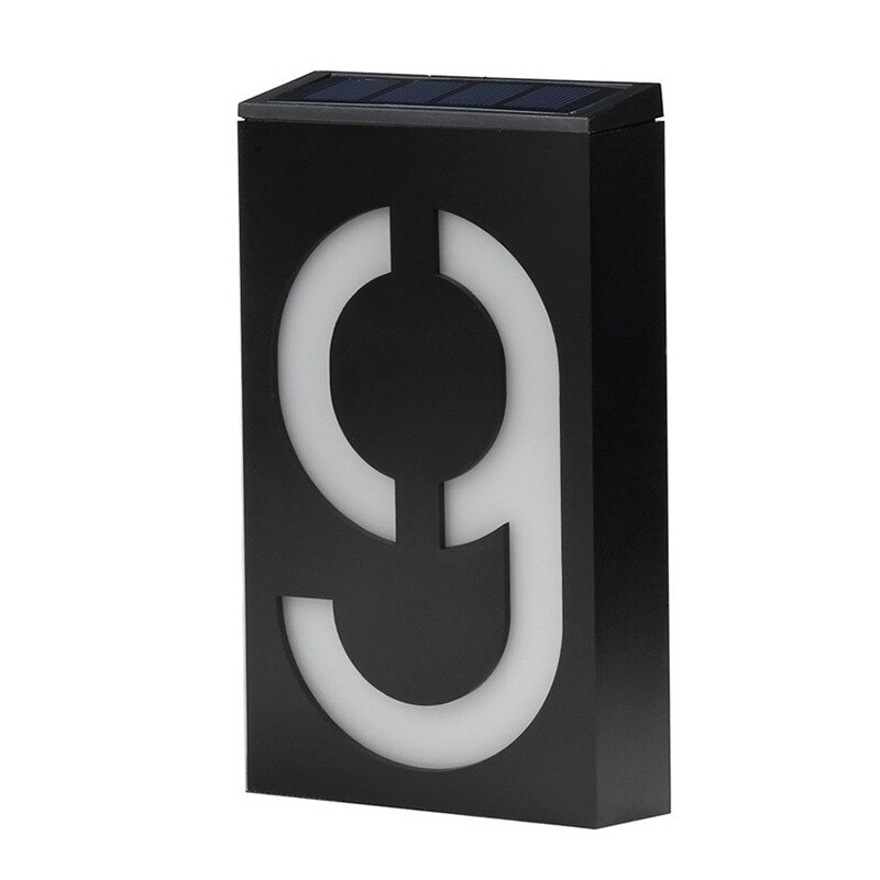 Lampe de porte murale solaire | Étanche, numéro maison, Plaque d'adresse pour porte d'hôtel, boîte aux lettres, Plaque numérique, lampe de porte murale: 9