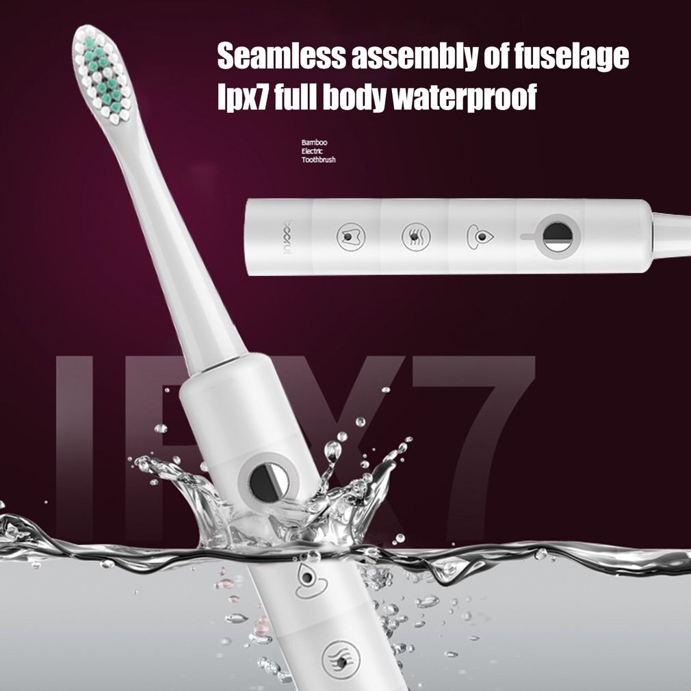 Sonic Toothbrush Electric Adults Toothbrushes Rechargeable 4 Hours Charge Minimum 30 Days Use 6 Optional Modes 4 Brush Heads