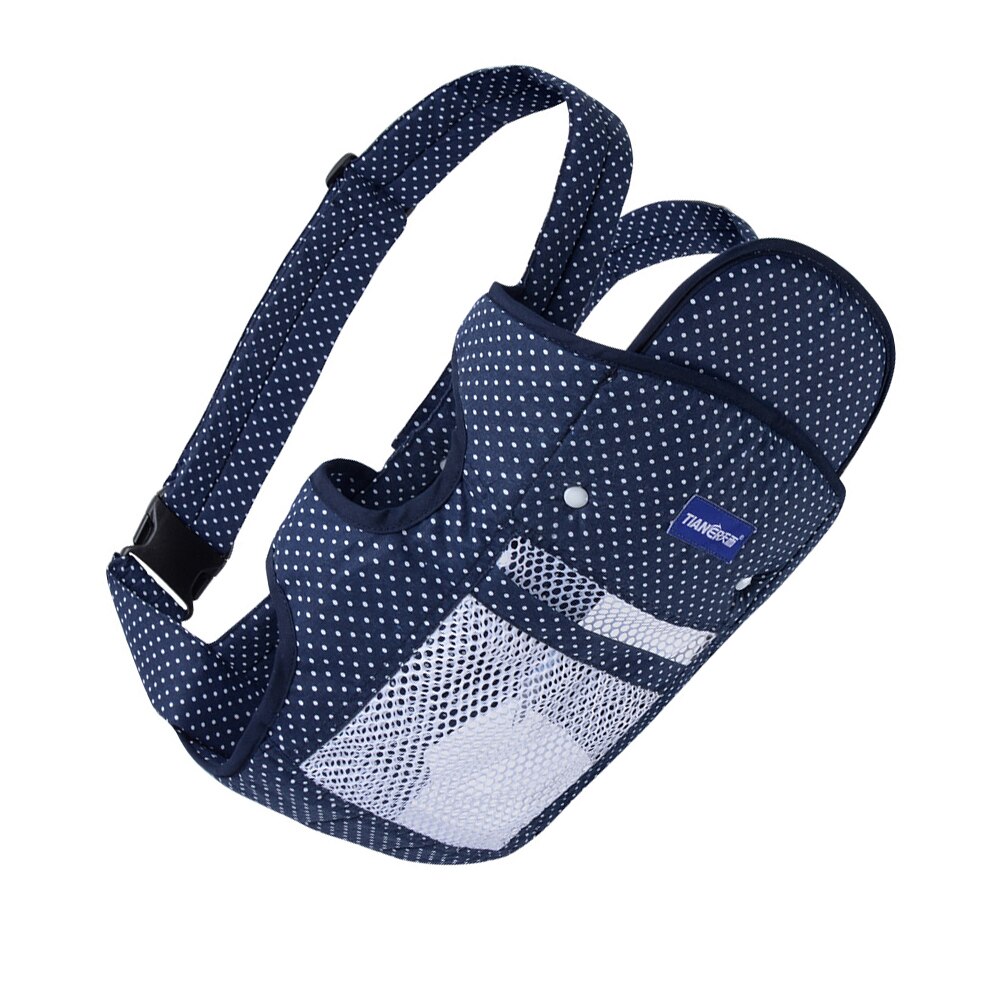 Adjustable Baby Carrier Flexible Infant Strap Carrier Baby Sling Carrier: Blue