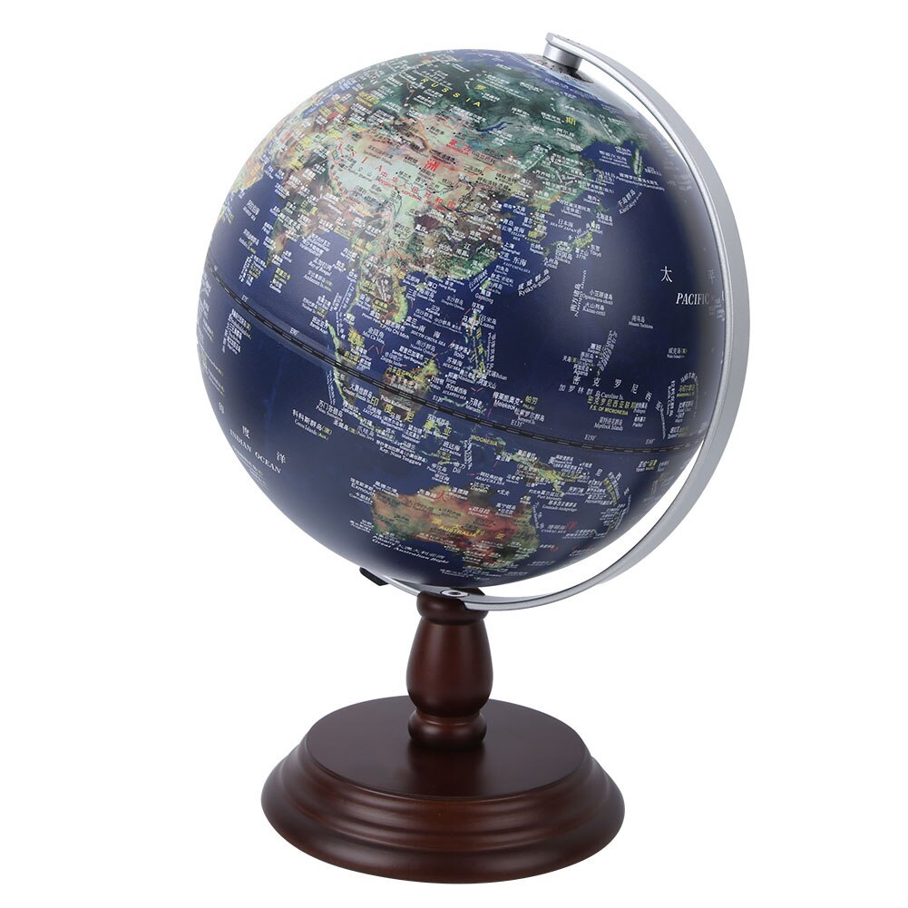 20Cm Wereldbol Elektrische Met Licht Aarde Kaart Leren Onderwijs Kinderen Geografie Speelgoed Globe Thuis Bureau Decor Verlichting kaart