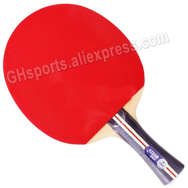 Dhs bordtennisketsjer  (1002, 1006)  med gummitaske etui 1- stjernet originalt dhs bordtennisbat