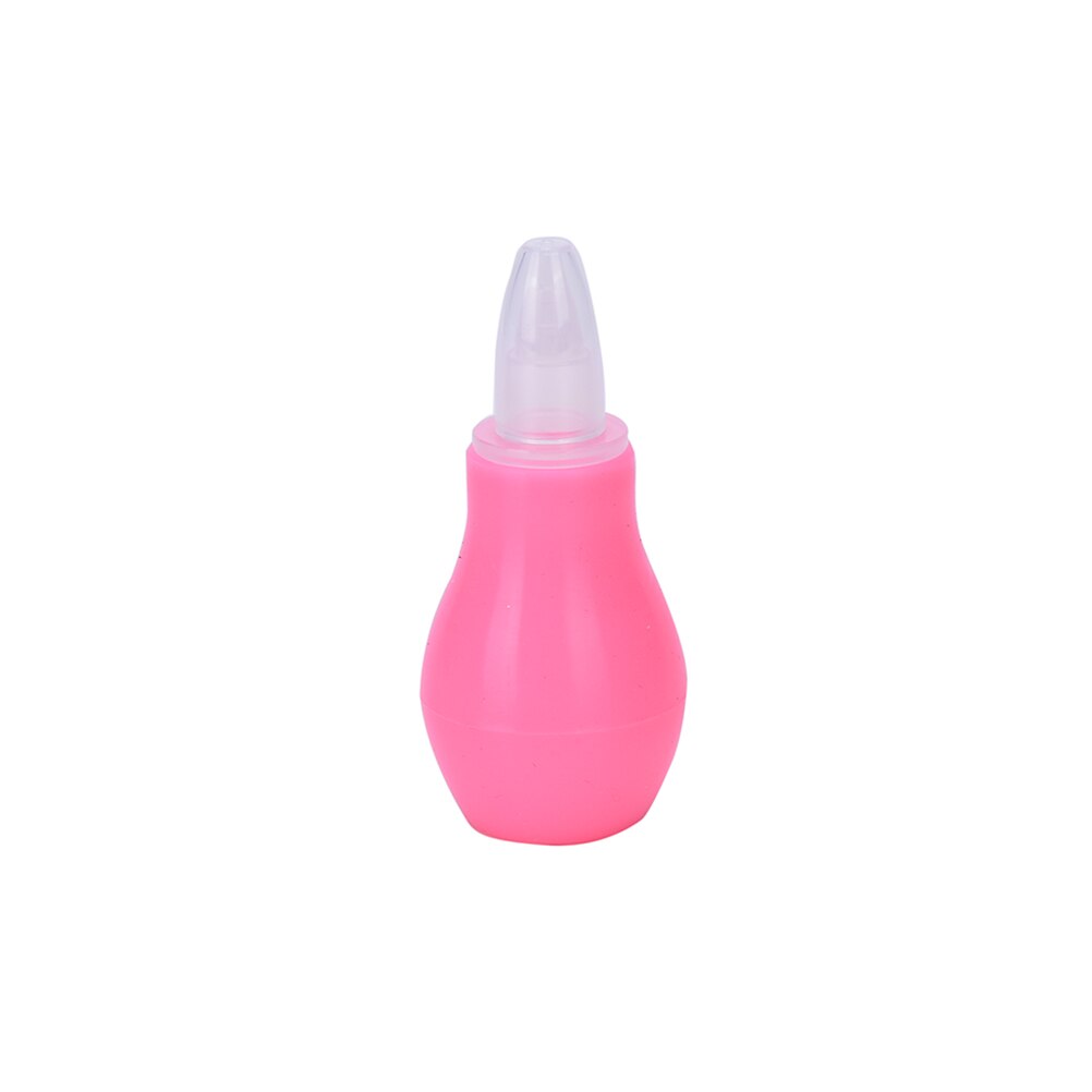 Silicone -né bébé enfants nez aspirateur enfant en bas âge nez nettoyant infantile Snot aspirateur ventouse pointe souple nettoyant produits de soins pour bébés: Rose