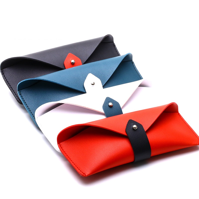 Iboode pu læder brille etui cover solbriller læsebrille holder briller solid opbevaringsboks pose brillebeskytter