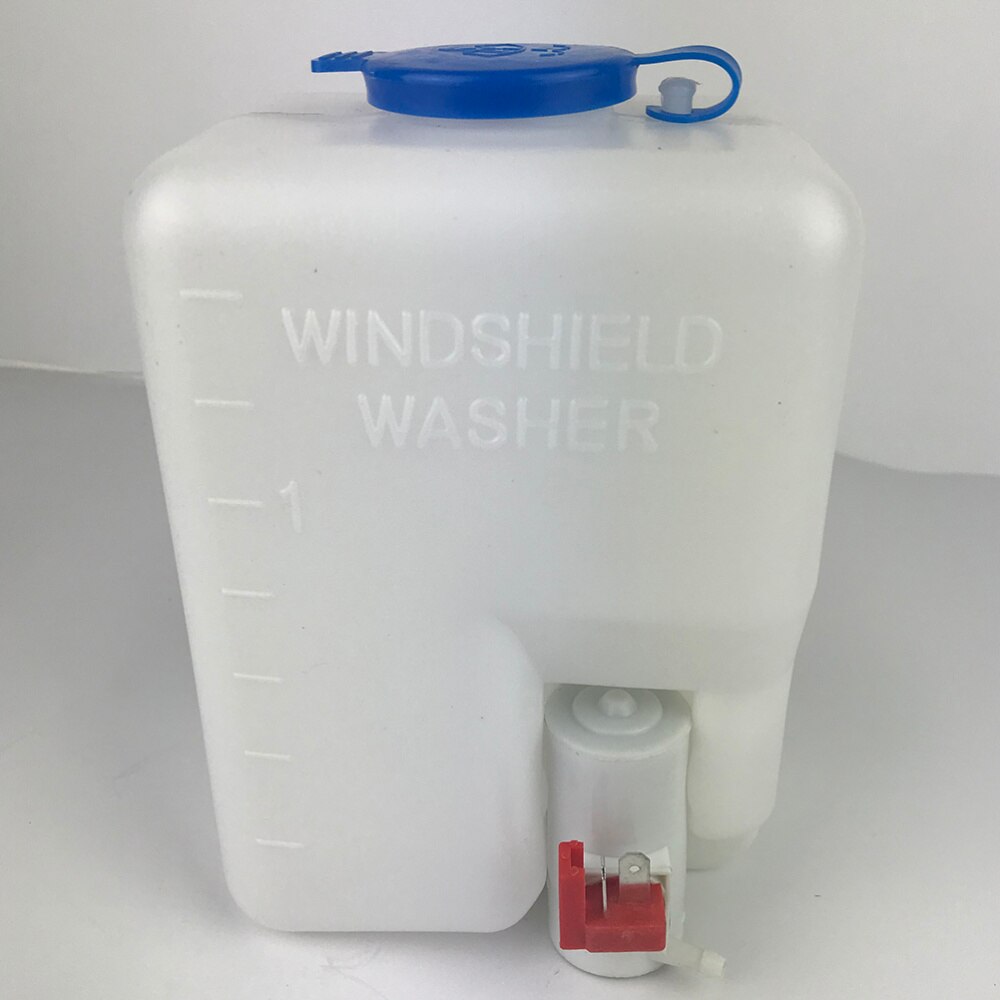 12V 1.5L Car Windshield Washer Bottle Kit Washer Pump Fluid Reservoir Bottle Wiper Washing System (Black)