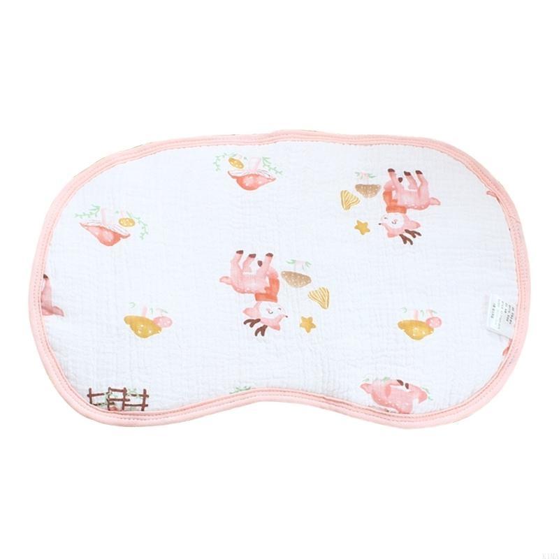 K1MA Schöne gedruckte Babykissen für Neugeborene bequeme Kopfstütze Kissen weiche und atmungsaktive Baumwollkissen: Black