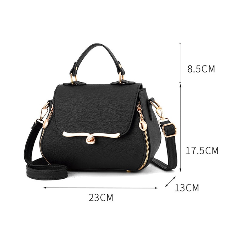 Zoete Dames Handtas Dames Mode Elegante Tas Effen Kleur Bijpassende Kleur Messenger Bags Schoudertas Top