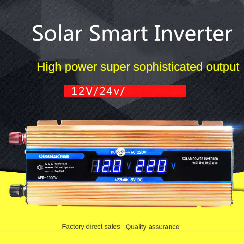 Auto multi-funktion Wandler Reine Sinus welle Energie Wandler DC 12V/24V zu AC 220V 500W/1200W spannung konverter Auto Solar- Wandler