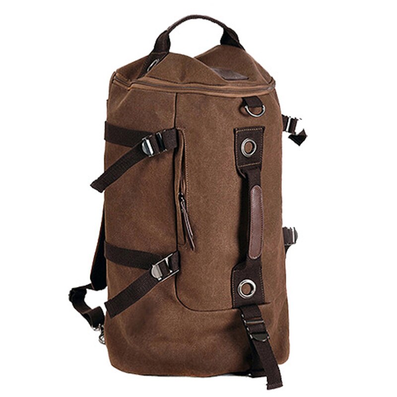 VIKUNJA POLO Große Kapazität Reise Rucksack Tasche Für Männer Multifunktionale Rolling Rucksäcke Rucksack Für Outdoor Reise: Coffee Canvas