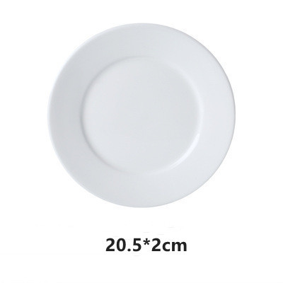 Porcelain &amp; Ceramic Dinner Plate Round 5-10 Inches Wedding Kitchen Tableware Steak &amp; Cake Dessert Dishes White: Style 4