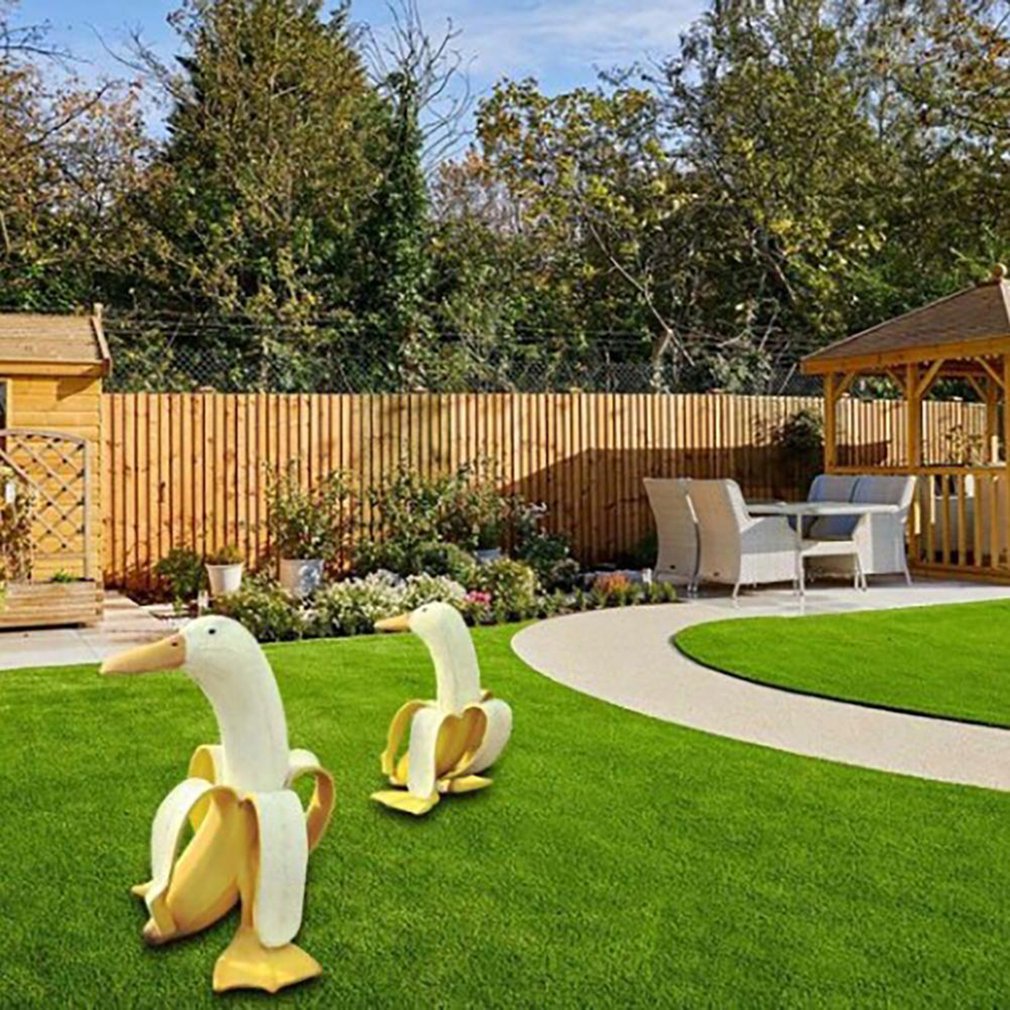 Pato de plátano, esculturas creativas para decoración de jardín, decoración de jardinería Vintage, arte caprichoso, pato de plátano pelado, estatuas artesanales para el hogar