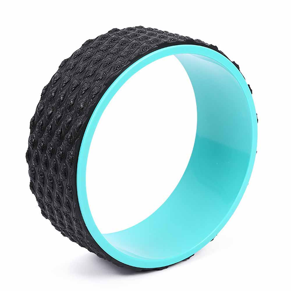 Yoga Wheel - 8mm Thick - 3D Massage Points - Back Training - TPE Material: Black