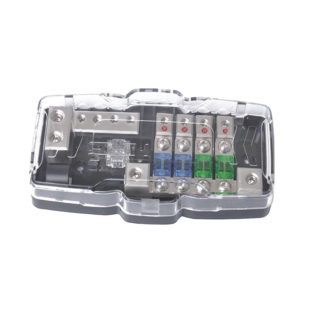 Car Audio ANL Fuse Holder Power Distribution Block Fusebox 2 Input 4 Output
