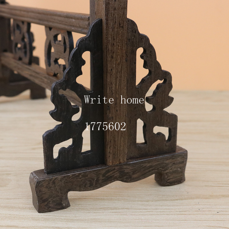 Traditionele Chinese Borstel Houder Kalligrafie Pen Houder Stand 12 Haak Kip-vleugel Hout Borstel Stand Opknoping Pen Houder