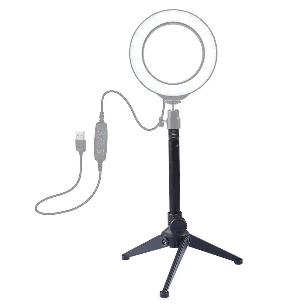 Portable Tripod Stand Stevige Desktop Verstelbare Statief Selfie Stick Mount Houder PU408 Voor Fotografie Led Video Licht