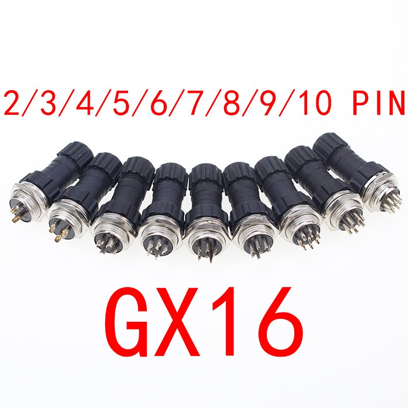 1Set GX16 2/3/4/5/6/7/8/9/10 Pin Luchtvaart connector M16 Waterdichte Mannelijke &amp; Vrouwelijke Stekker En Stopcontact IP65