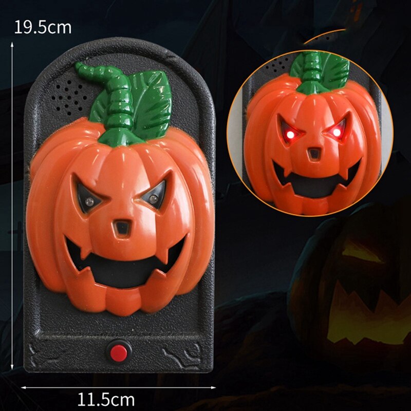 Funny Halloween Doorbell Doorbell Contact Sounds LED Light Control Halloween Decorations